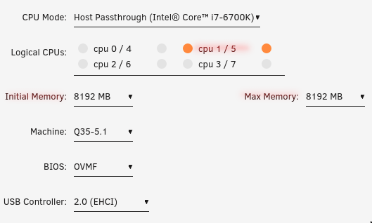 Provision CPUs and RAM