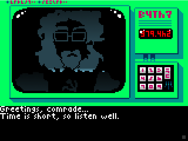 At some point in the game, the player character talks with the Chairman through a "computaterm".