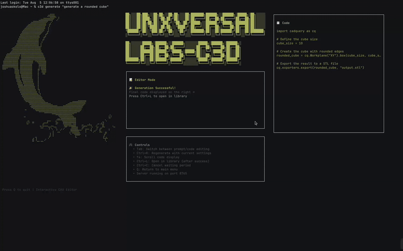 c3d generate