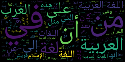 Arabic wordlcloud