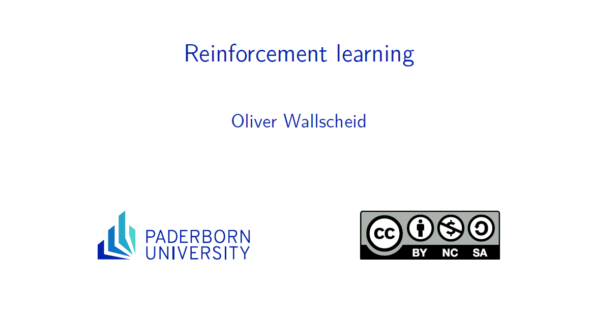 Reinforcement learning course releases complete lectures and code