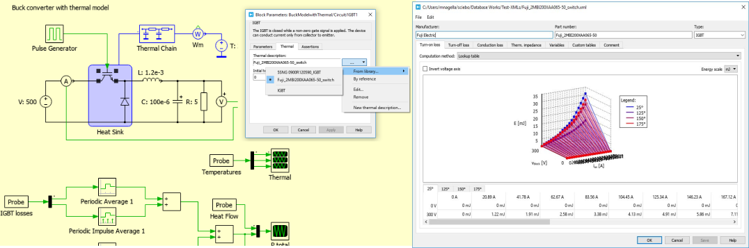 PLECS thermal exporter usage example