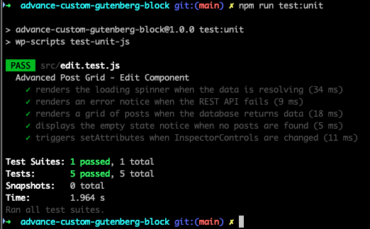 Unit Test Results
