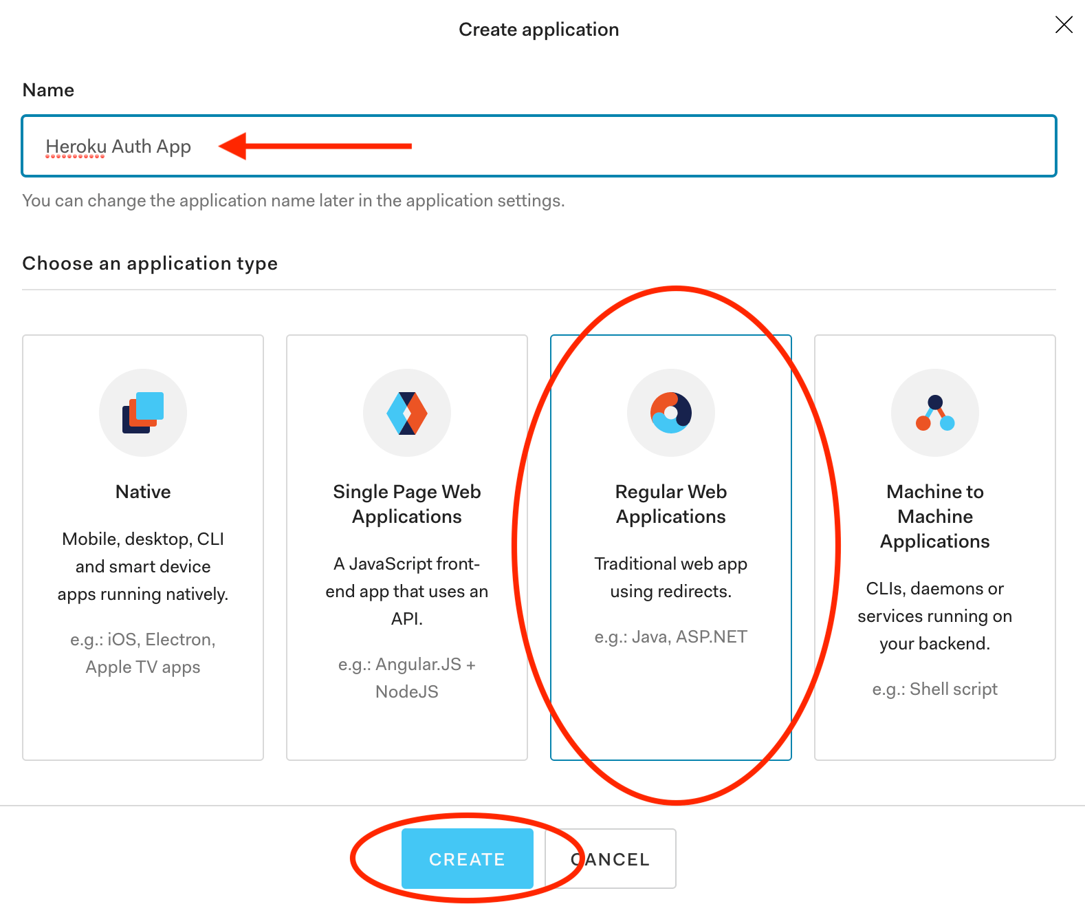 Create Regular Web Application