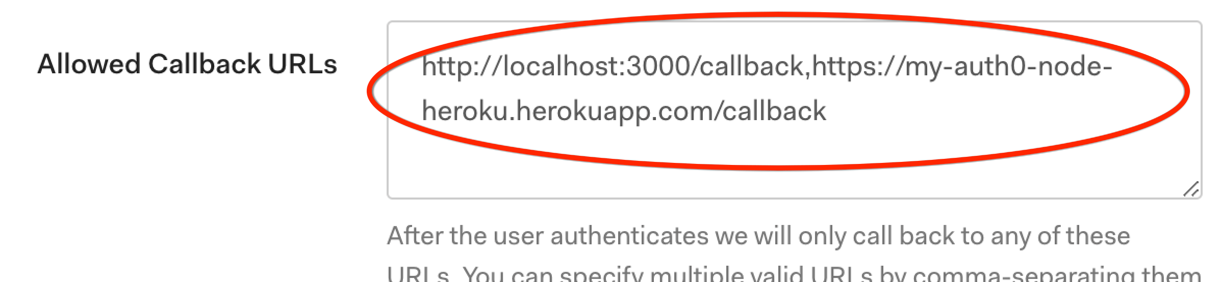 Auth0 Callback URLs Configuration