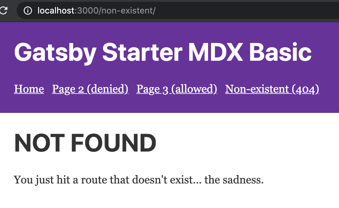 Gatsby 404 page