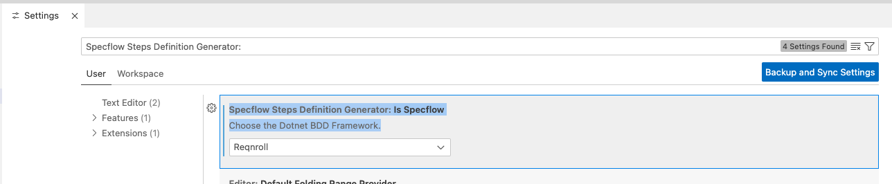 New Setting for Selecting the BDD Framework e.g. SpecFlow or Reqnroll