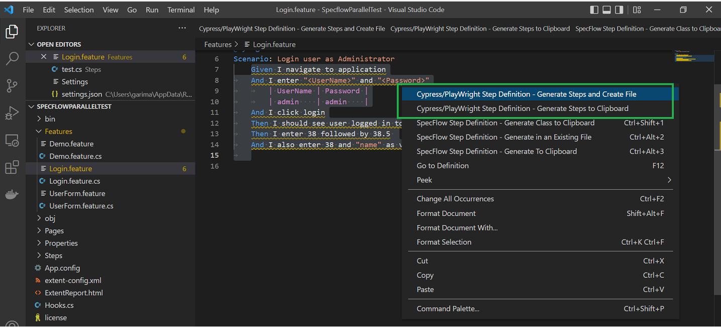 PlayWright Cypress Steps Definition Generator Visual Studio Marketplace