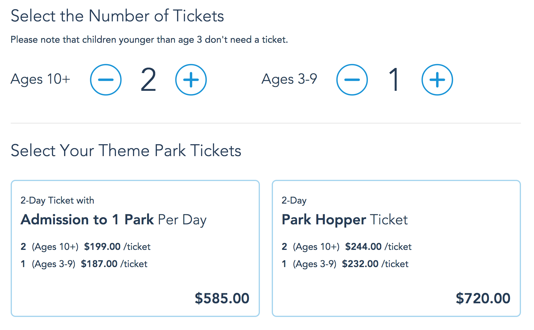 Disney Tickets Screenshot