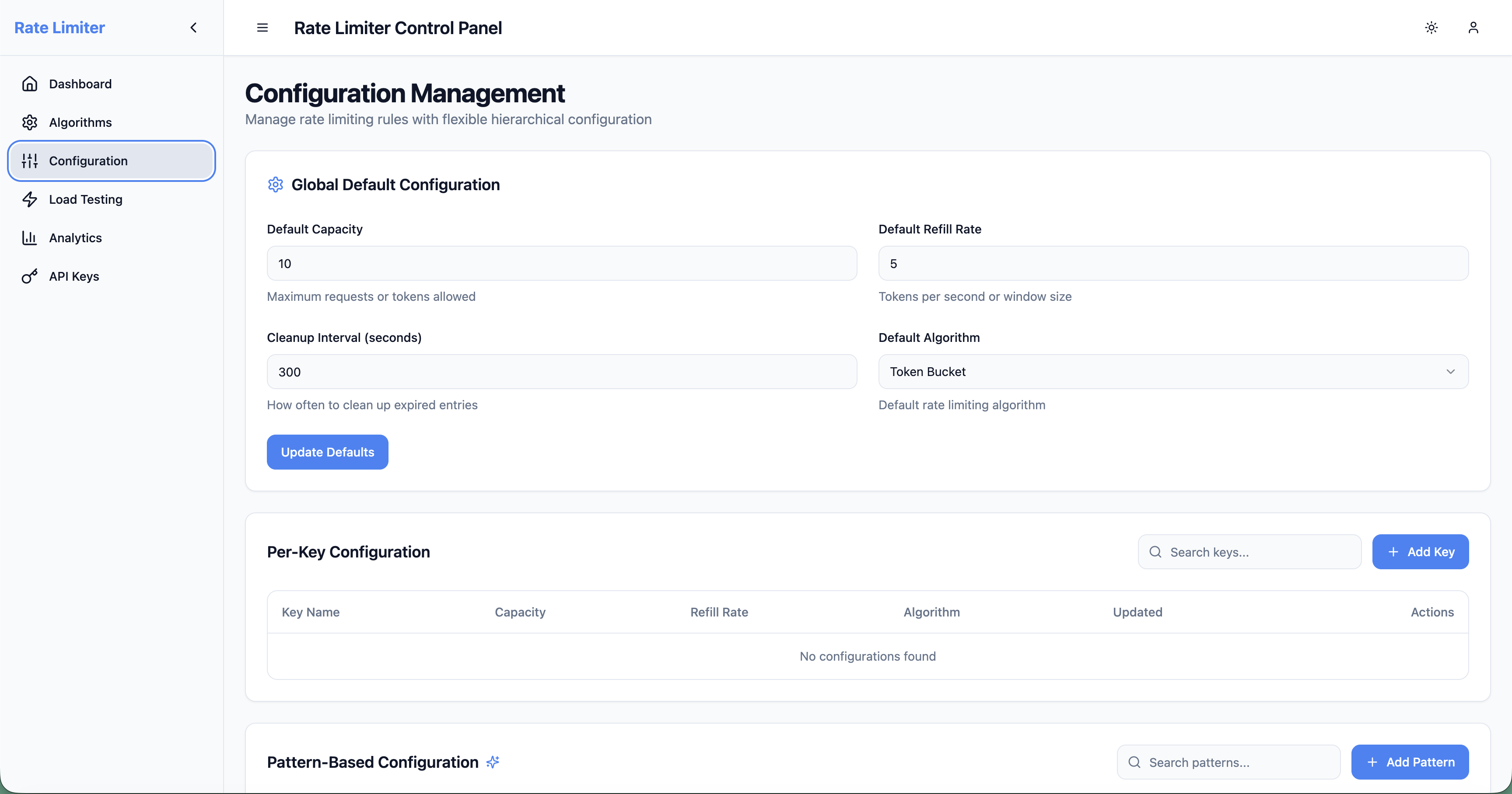 Configuration CRUD