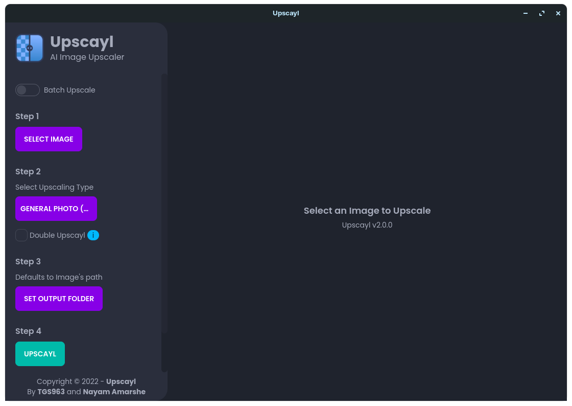 Upscayl 主界面截图