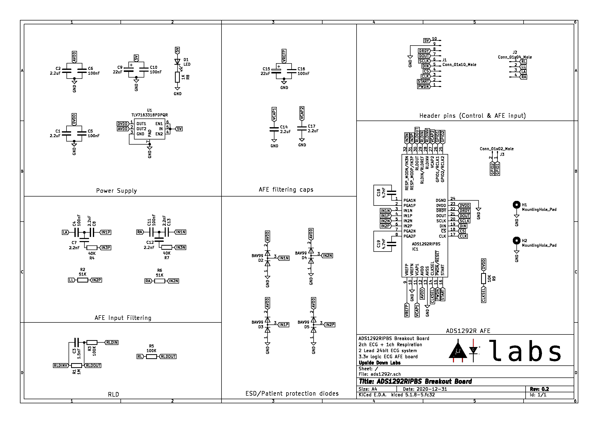 Upside Down Labs ADS1292R v0.2 schematic