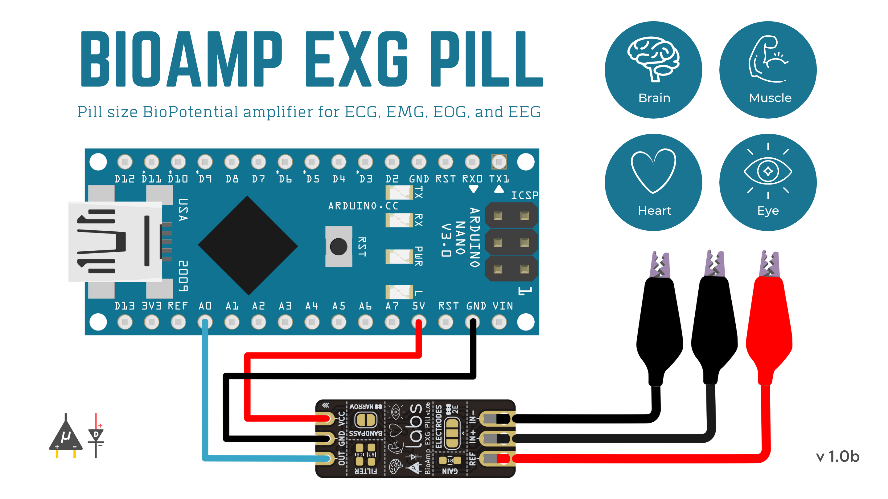 BioAmp EXG Pill - Basic Circuit