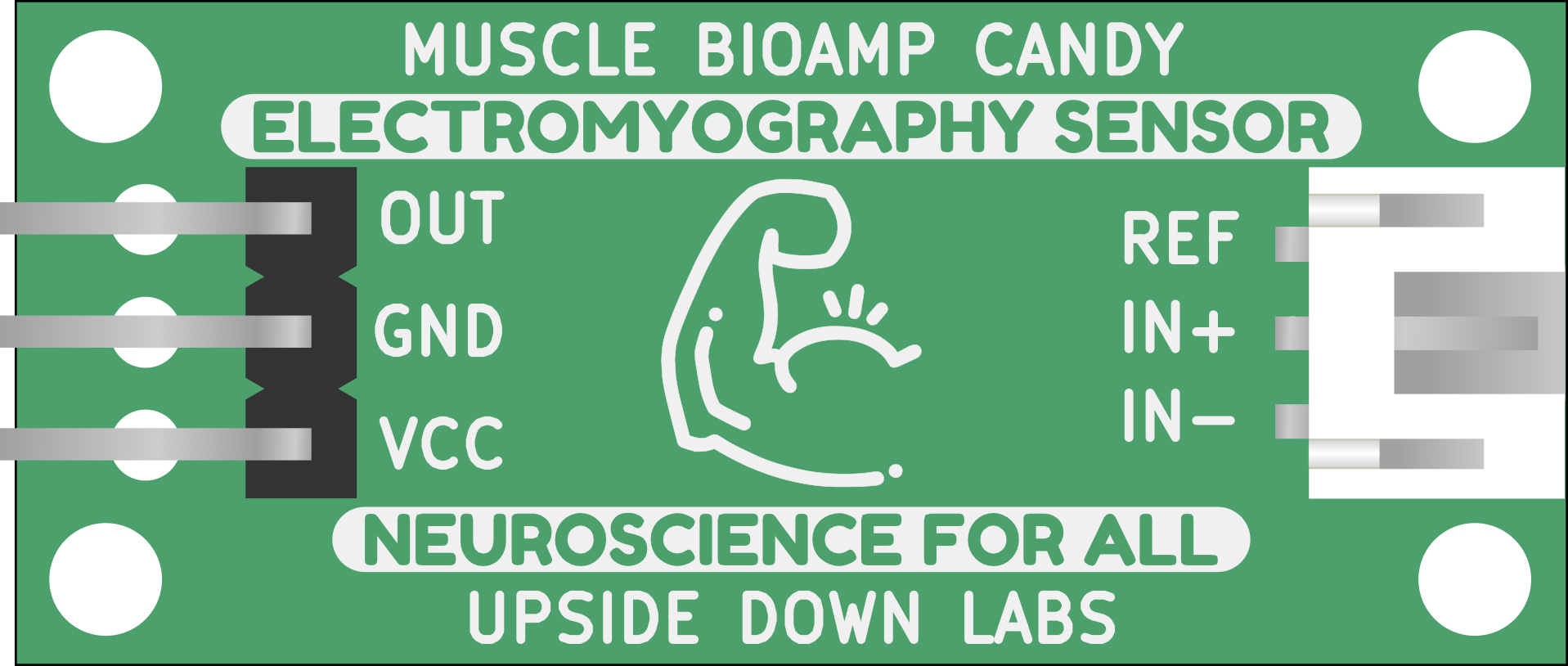 Upside Down Labs Muscle BioAmp Candy front annotated
