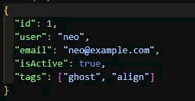 Demo of JSON : alignment