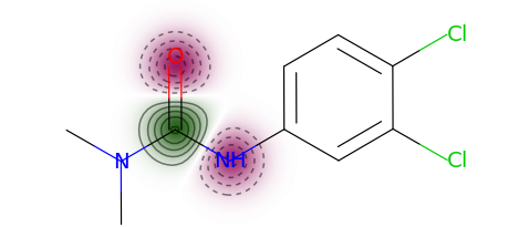 molecule attribution by coloring each atom