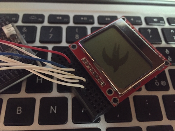 LCD with Swift logo