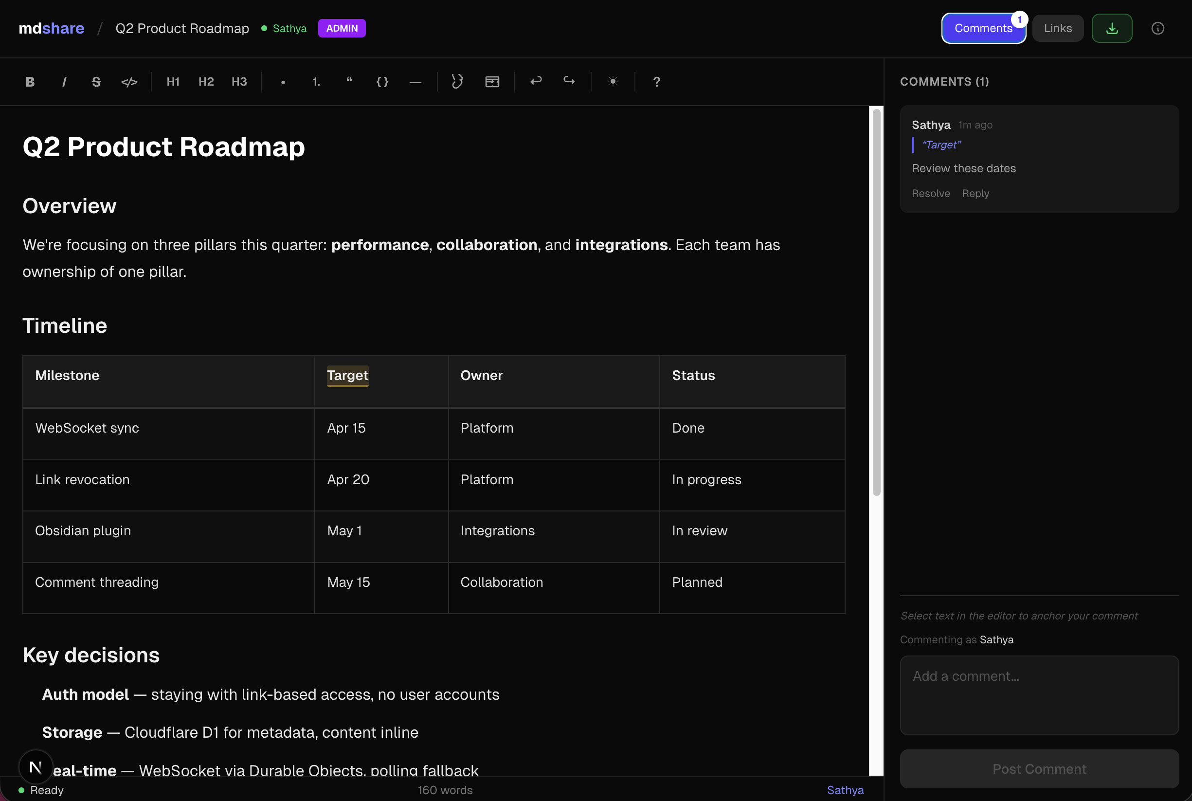 mdshare editor