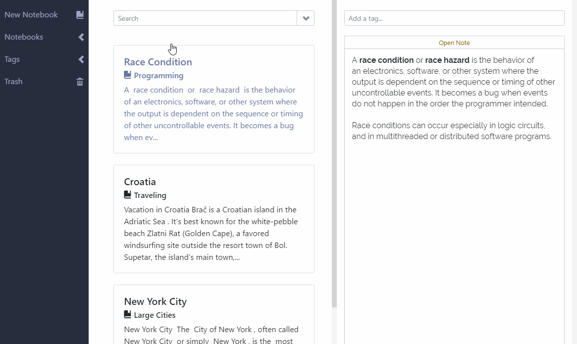 Search Notes Search Notes
