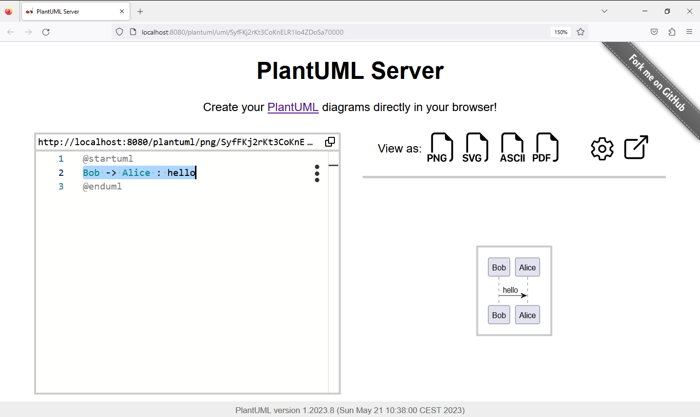 plantuml screen