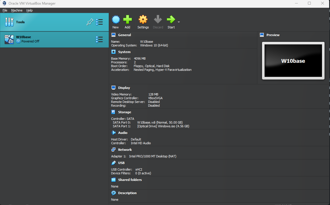 Virtual Machine Summary