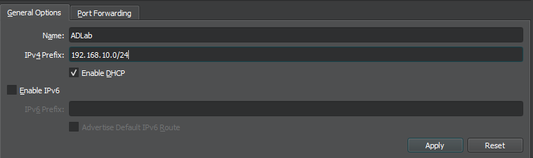 NAT Network Configuration