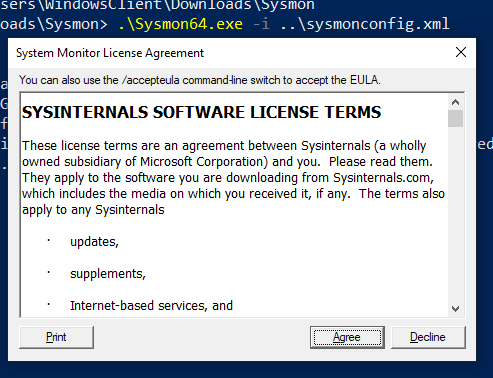 Sysmon Installation