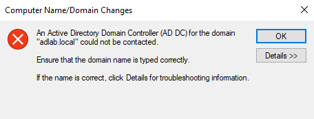 Domain Contact Error