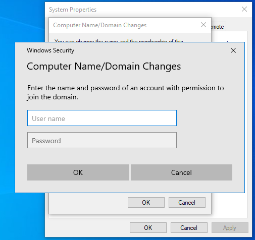 Domain Join Credentials