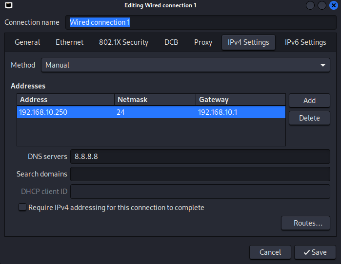 IPv4 Settings