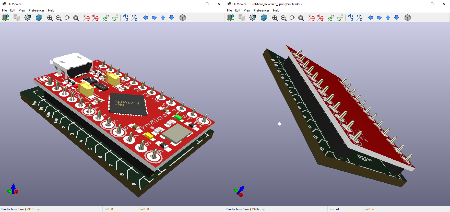 example image; microcontroller/ProMicro 3D Models