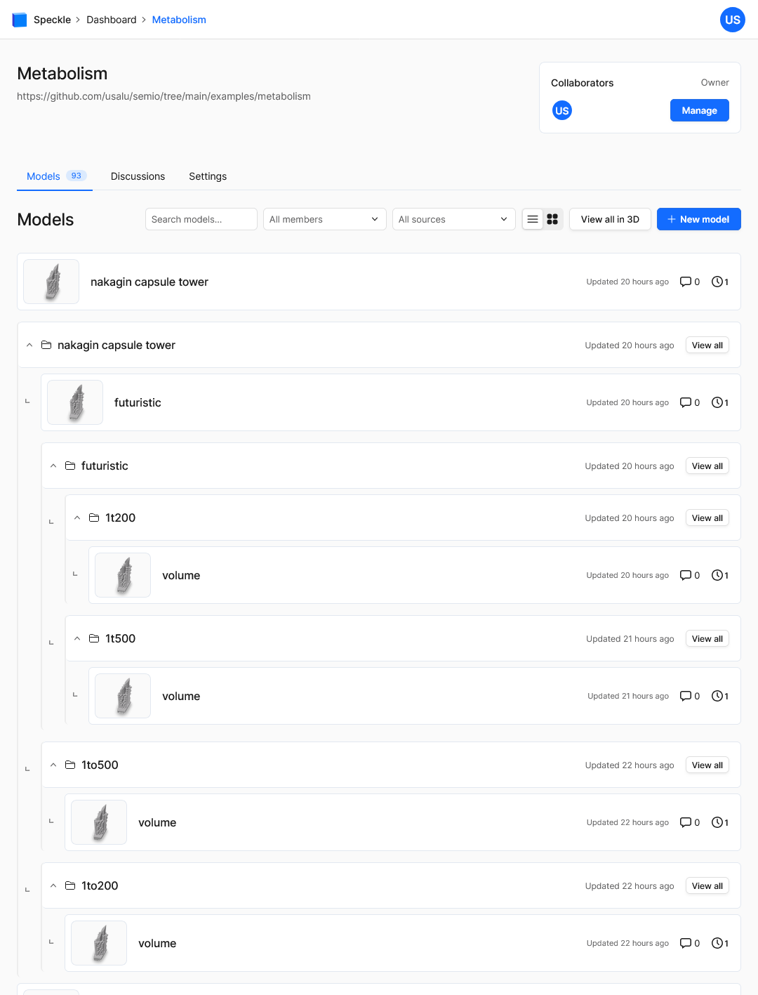 Speckle Models Overview