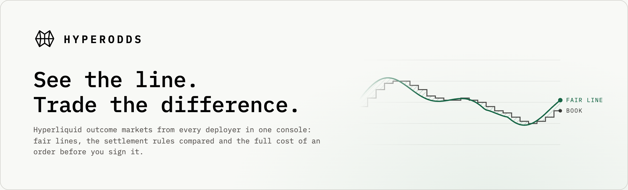 Hyperodds: see the line, trade the difference