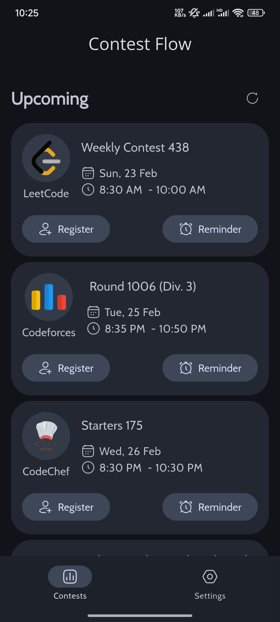 ContestFlow screenshot 1