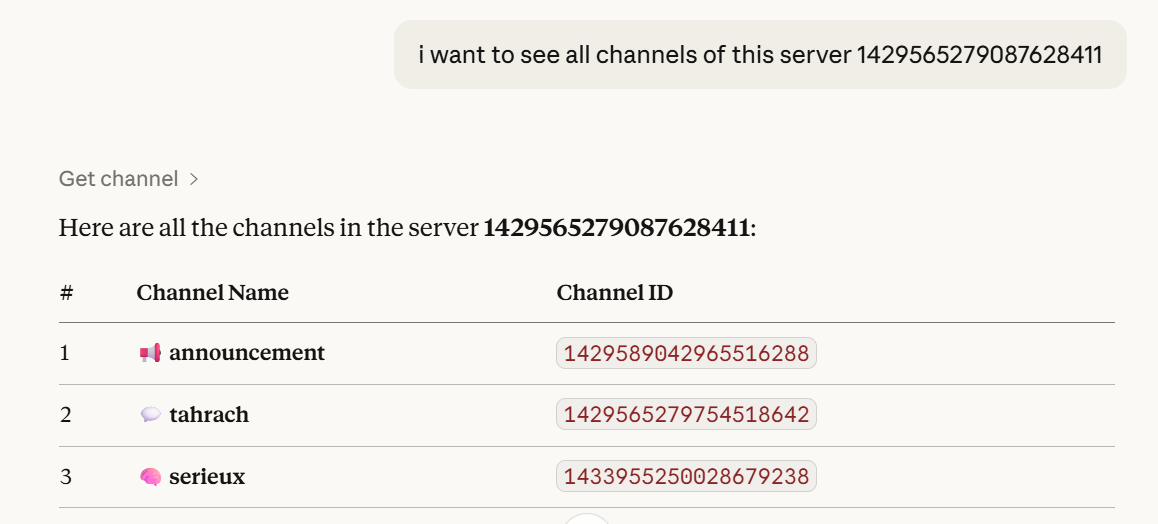 List Channels