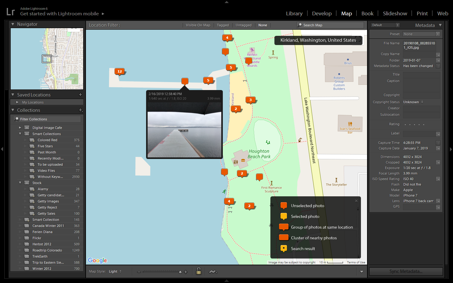 Lightroom 6 with OpenStreetMap map style