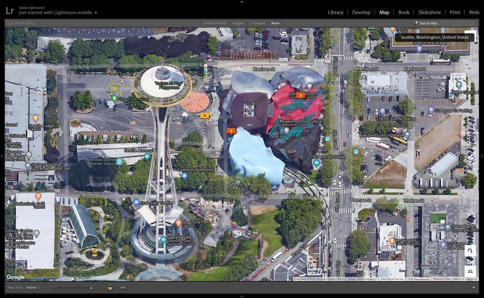 Google Maps tilt view