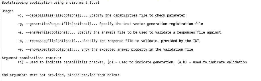 GenValAppRunner w/o parameters passed to it