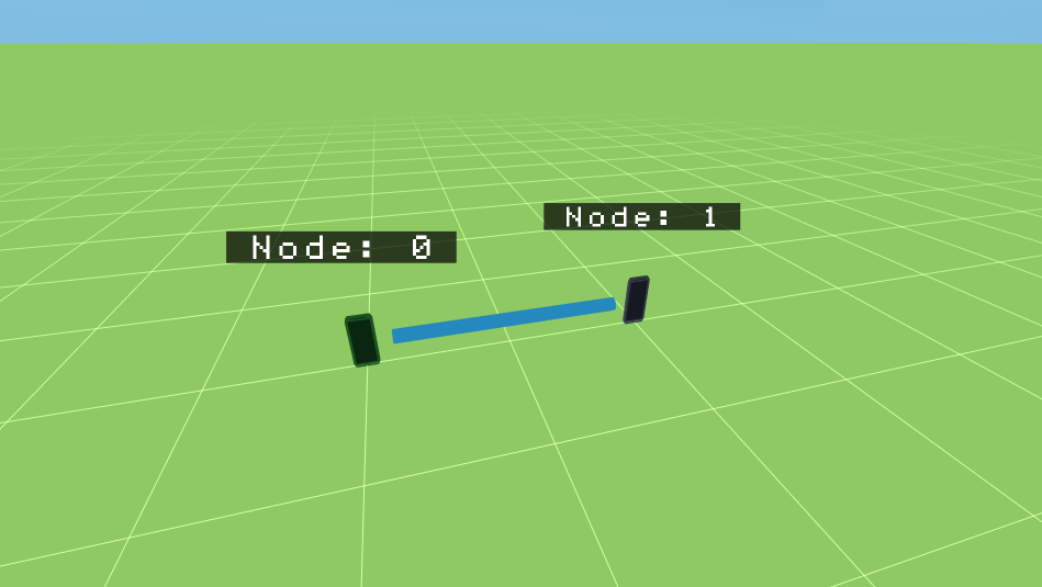 Screenshot of two Nodes with a blue line between them