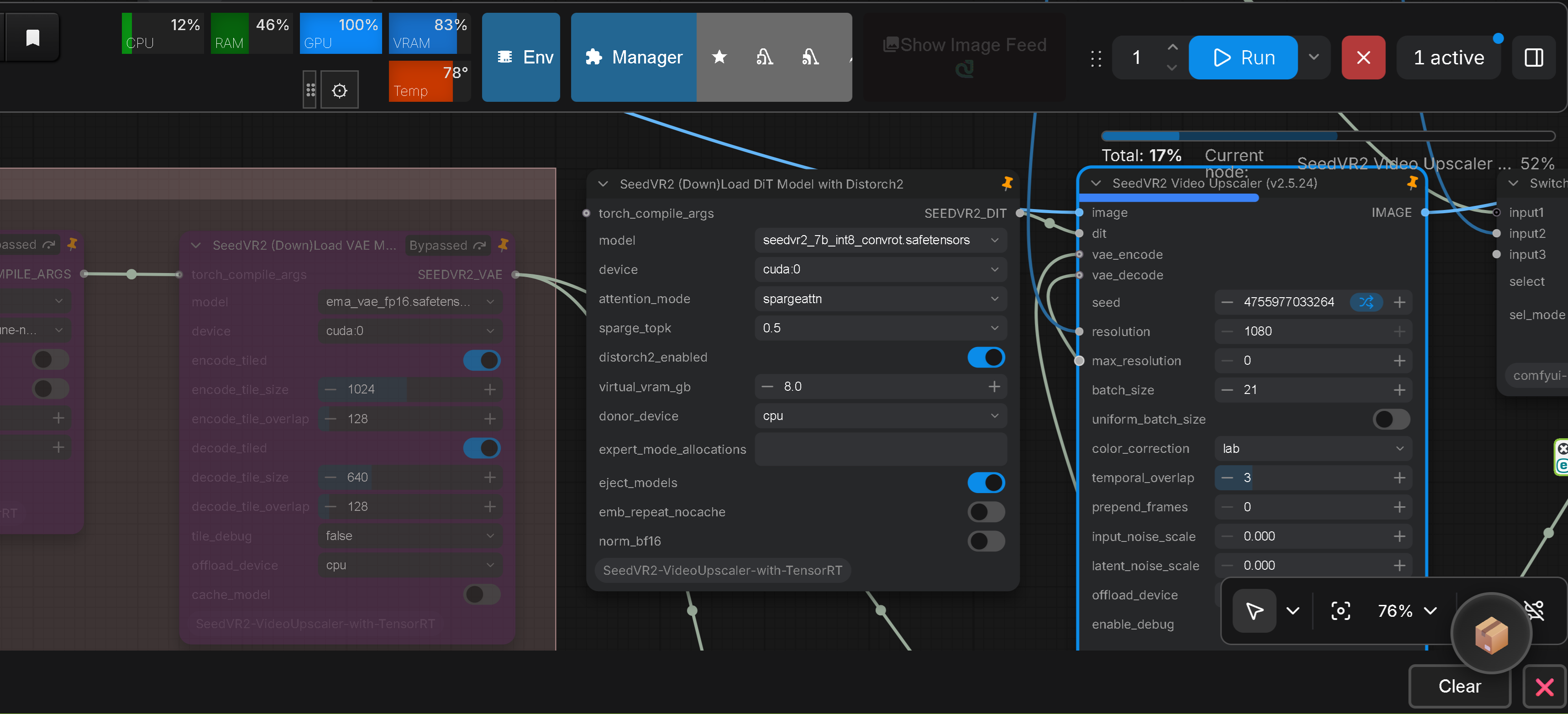 SeedVR2 (Down)Load DiT Model with Distorch2 Node