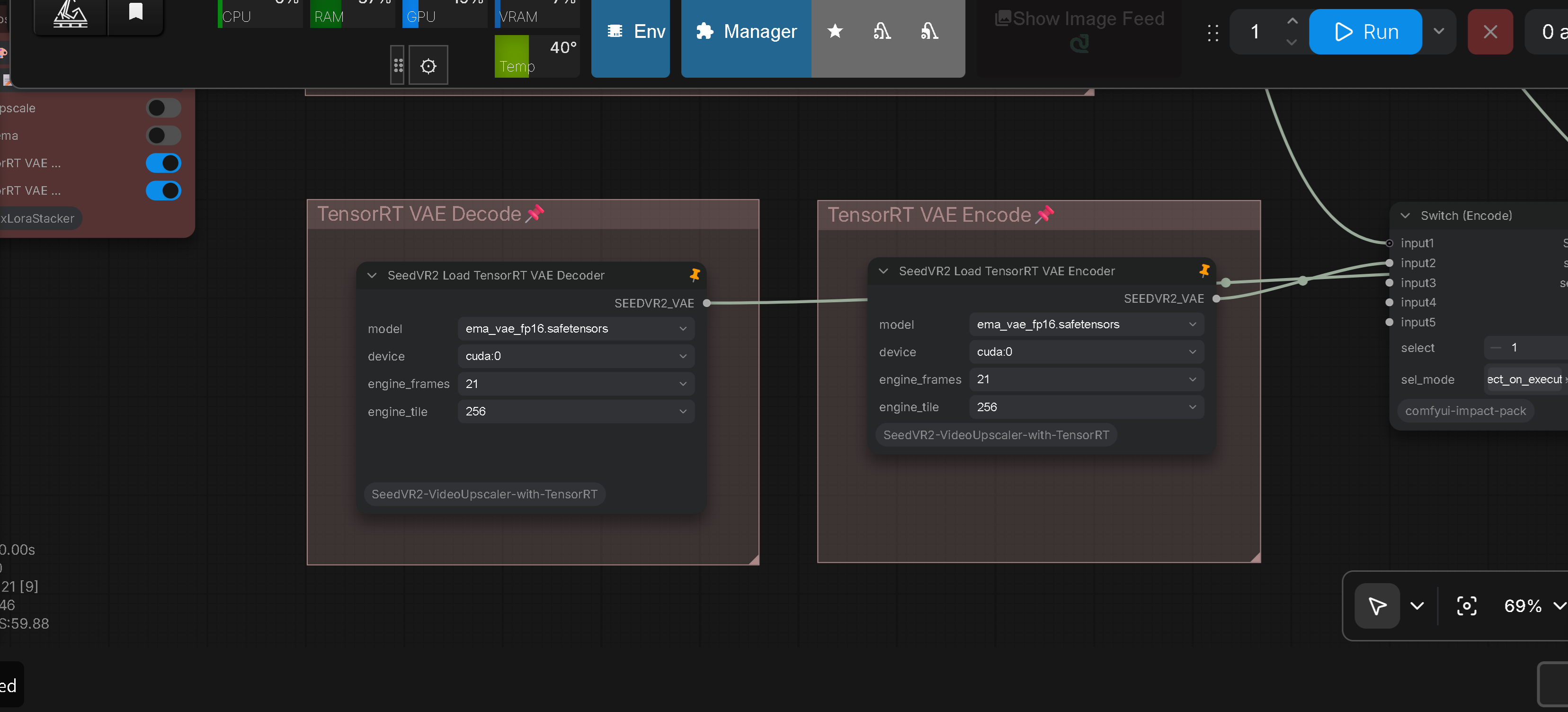 Usage Example - TensorRT VAE Encoder & Decoder Nodes