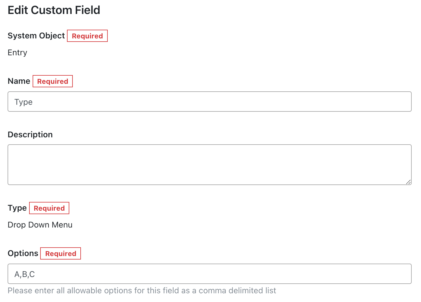 Create Custom Field