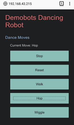 Dancing Bot Webpage