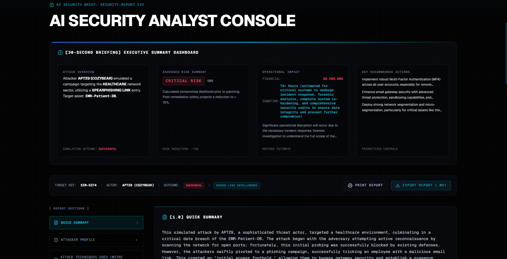 AI Analyst Console