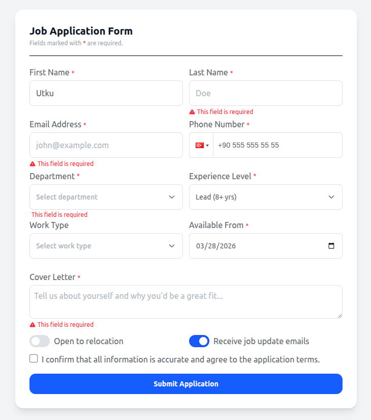 Form Components Preview
