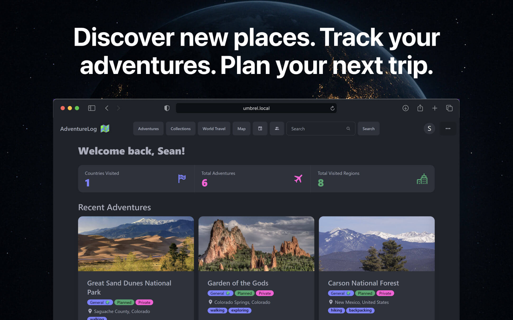 AdventureLog screenshot 1