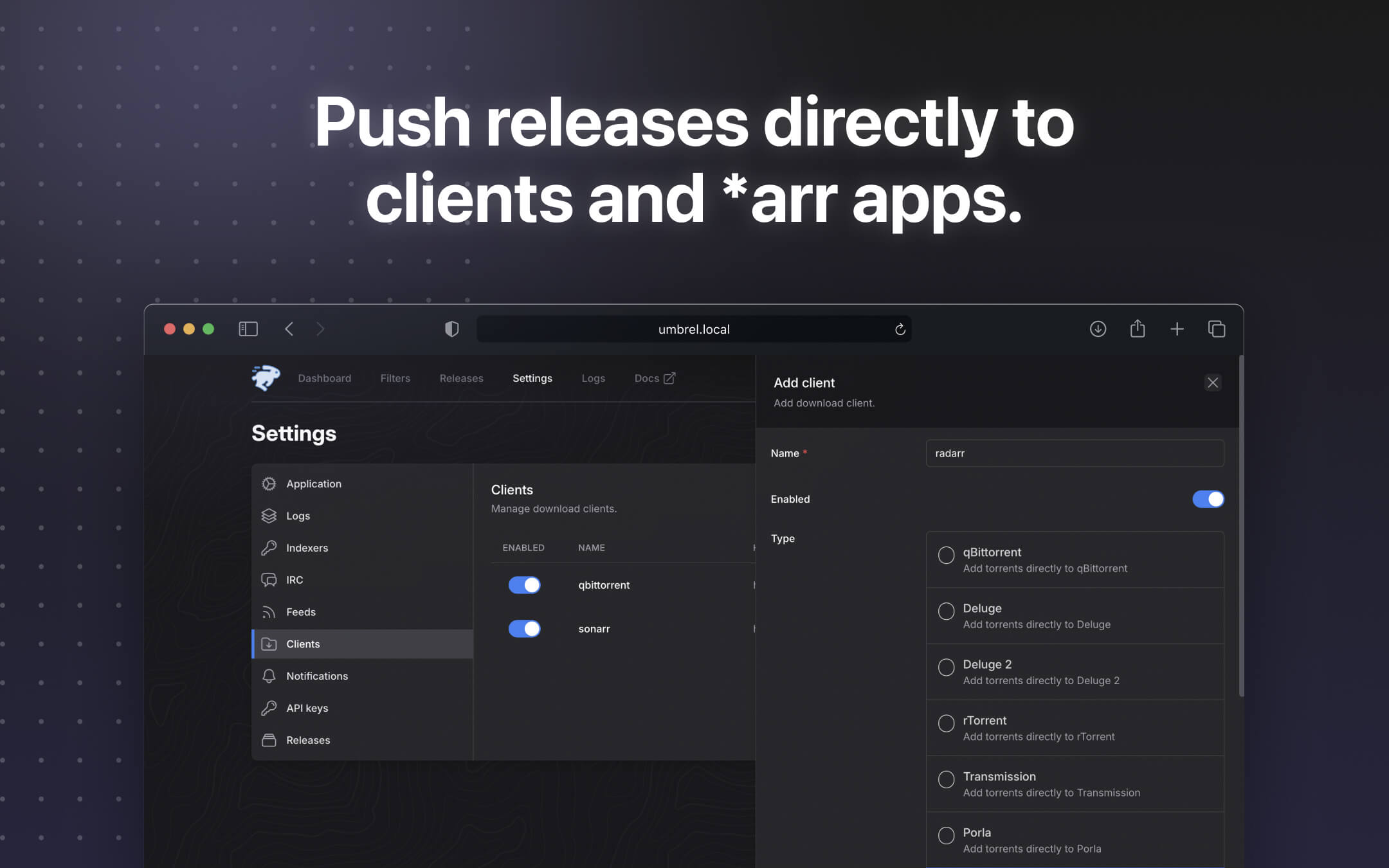 autobrr screenshot 2