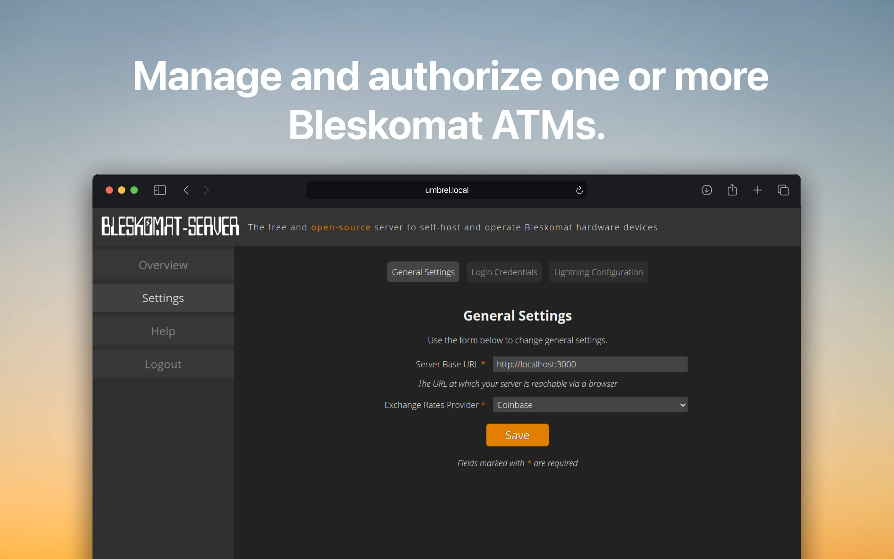 Bleskomat Server screenshot 2