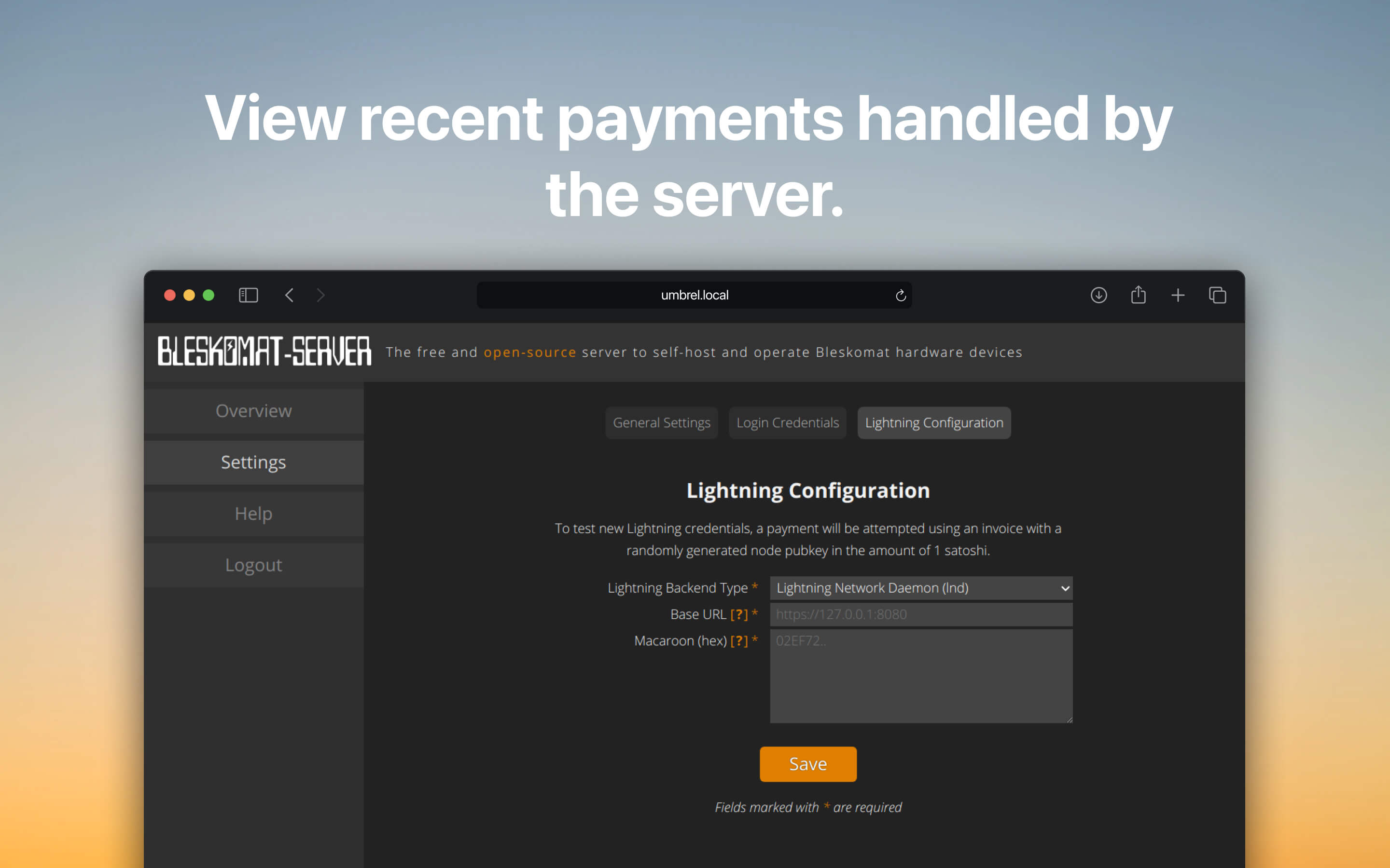 Bleskomat Server screenshot 3