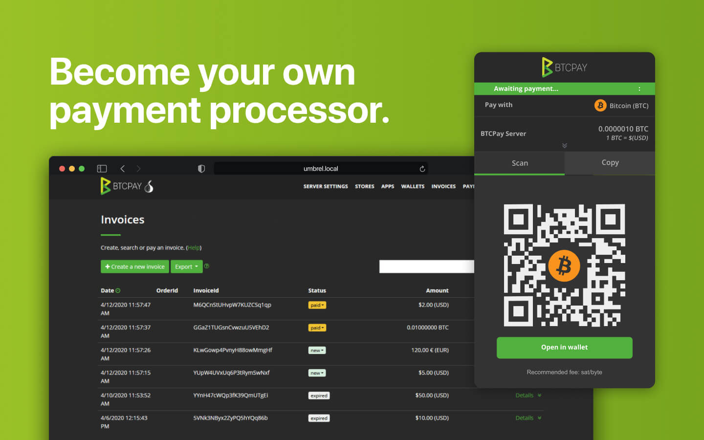 BTCPay Server screenshot 1